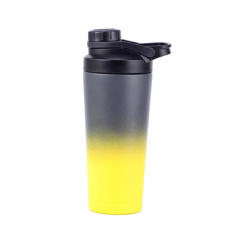 2024 24Oz Gym Sports Stainless Steel Double Wall Vacuum Metal Protein Shaker Bottle Thermo Steel Shakers Bottle