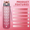 Garrafa Mutivacional Botellas Plasticas Para Agua Sports Bottles Brief Time Marker Water Bottle