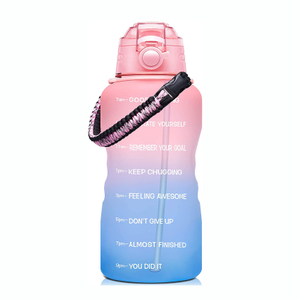 Gallon Water Bottle Motivational Water Bottle With Time Marker & Straw BPA Free Custom 1 Gallon Sport Water Bottle