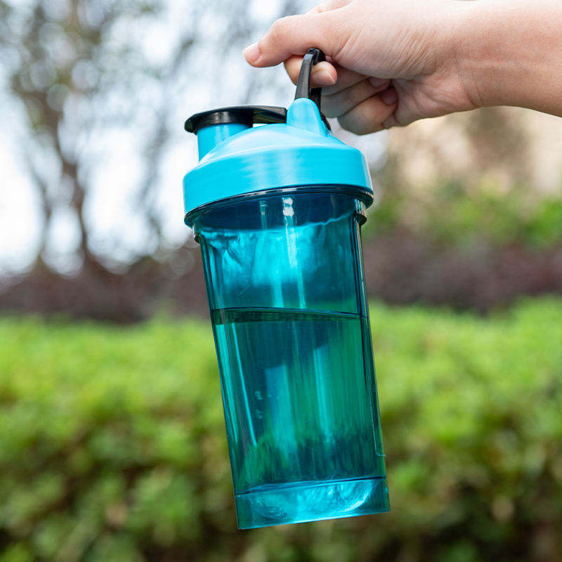 Custom Direct Drinking Black Plastic Gym Mixer Protein Shaker Shake Bottle With Wire Ball