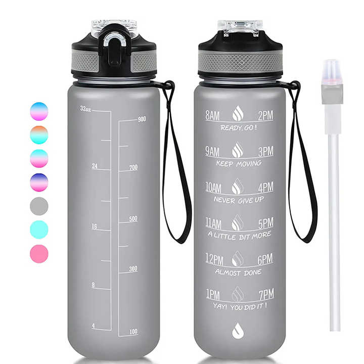 Botella Agua Gym Hydratante Tritan Plastic 1000 Ml Portable Sport Water Bottle Custom Sports Gym Logo Bottles