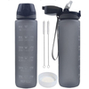 Top Seller 32oz 1L BPA Free Motivational Plastic Water Bottle Gym Sports Water Bottle with Time Marker Custom Logo