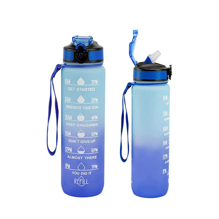 Bouteille Deau Logo Personnalize 1Liter Unique Plastic Sport Drinking Water Bottle Bpa Free for Summer Bottles