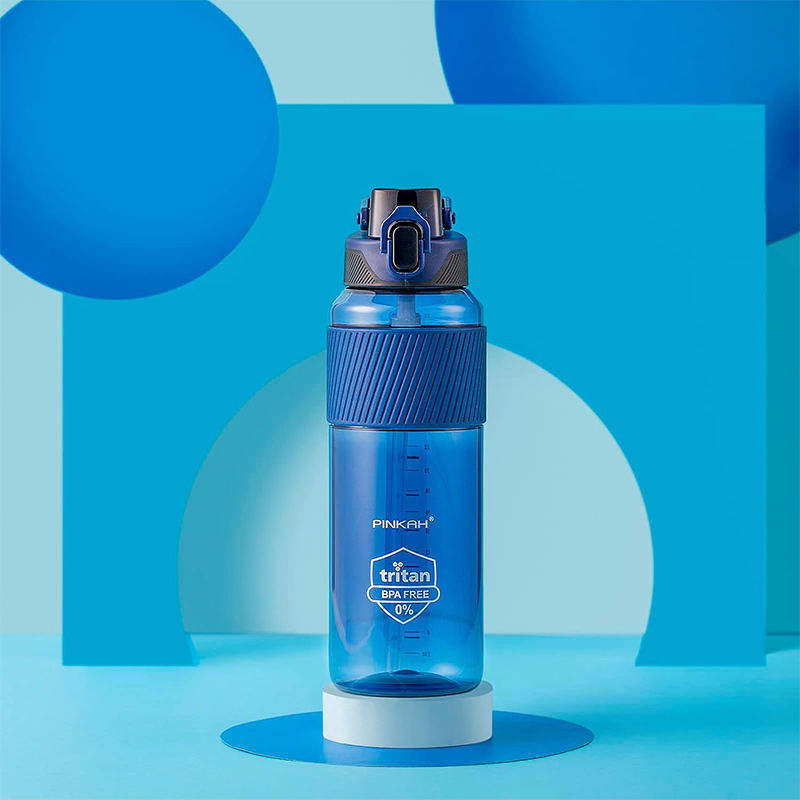 Wholesale 1000 Ml 32Oz Straw Lid Transparent Motivational Tritan Sport Plastic Water Bottle