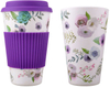 Eco-friendly PLA 400ml Wholesale Custom Pattern Reusable Bamboo Fiber Coffee Cup with Lid