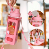 Custom logo Top Seller 900ml BPA Free Tritan Two Ways to Drink Plastic Water Bottles with Straw and Drink Straight