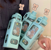 Custom logo Top Seller 900ml BPA Free Tritan Two Ways to Drink Plastic Water Bottles with Straw and Drink Straight
