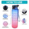Botellas De Agua a Granel Outdoor Sport Motivational Workout Bpa Water Bottle With Time Marker