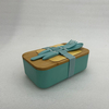 Hot Portable Leakproof Wooden Office Bento Box Bamboo Lid Fiber Plastic Lunch Box With Cutlery for Adults