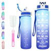 Garrafa 3 Em 1 Motivacional Botellas Para Agua Para Eco Friendly Motivational Gym 1L Water Bottle for Ladies