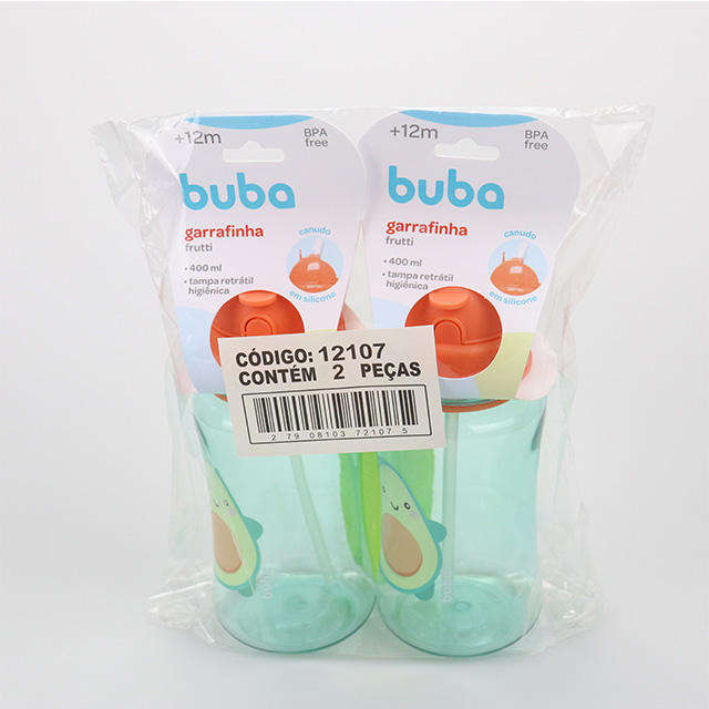 Wholesale 450Ml 0.45L Cartoon Transparent Kids Plastic Water Bottle Safe Bpa Free With Straw Strap