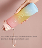 32oz BPA Free Motivational Fitness Sports Water Bottle with Time Marker & Removable Strainer Plastic Water Bottle