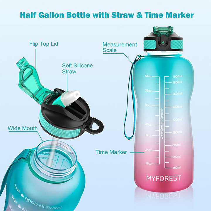 Bouteille Deau En Plastique Pour Le Sport 2L 2 Liter Bpa Free Sports Sport Water Bottle
