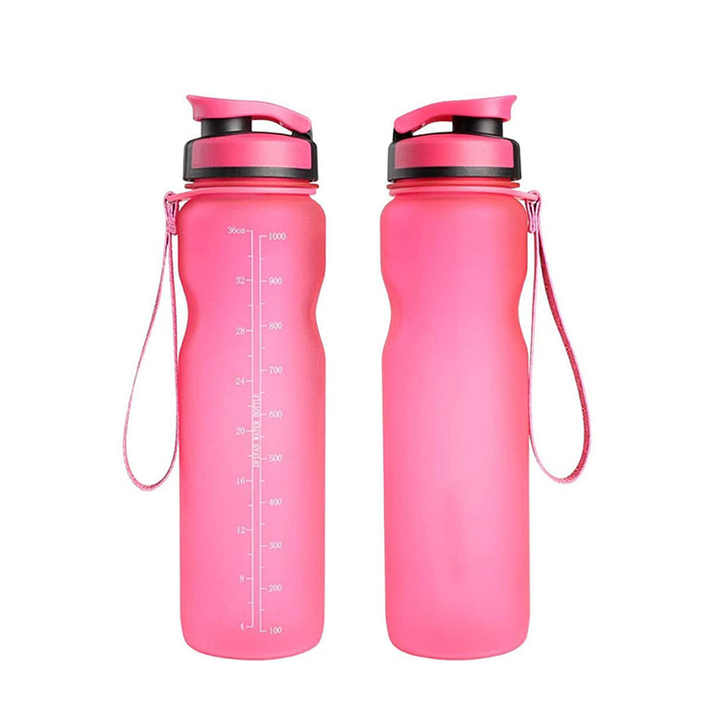 Bouteille D'Eau Potable Directe Botella Plastico Agua Push Button Drink Gym Water Bottle Straw Sports Bottles