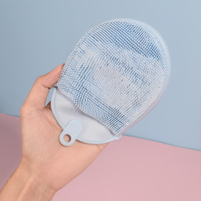 Silicone Household Cleaning Tools Useful Double-faced Cleaning Brush Soft Exfoliating Baby Skin Clean Gloves