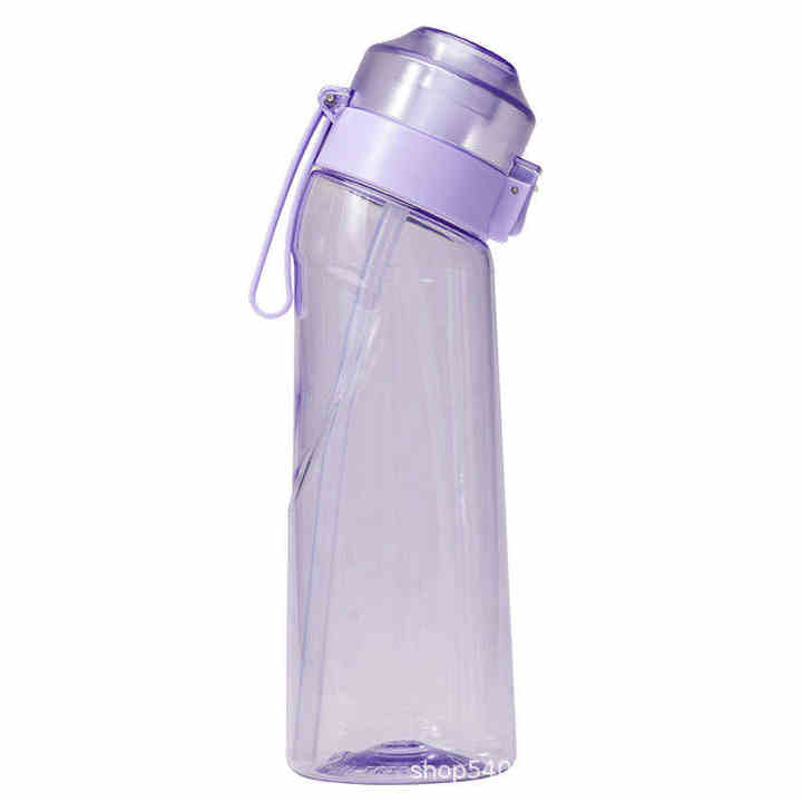 Wholesale Custom Unique Design Fruit Smell Transparent Tritan Plastic Sipper Gym Water Bottle With Sleeve and Handle Strap
