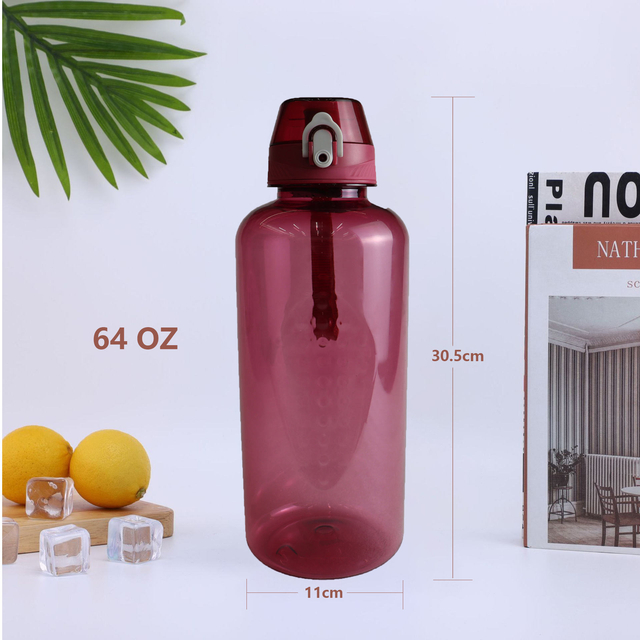 New Style 2200/1500/1000/700ml Plastic Water Bottle Straight Drink Water Bottle