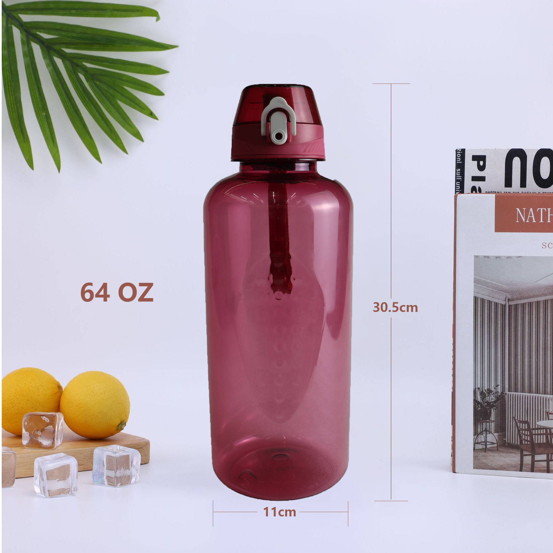 New Style 2200/1500/1000/700ml Plastic Water Bottle Straight Drink Water Bottle