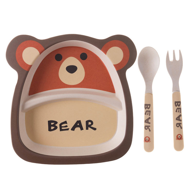 New Bamboo Fiber Children Dinnerware Hot Selling Kids Dinner Set