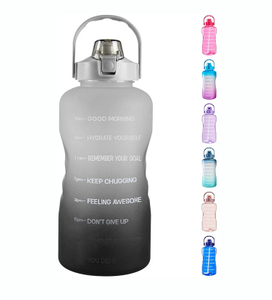 Custom Logo Bpa Free Customized Wholesale 2.2L Large Half Gallon 64Oz Gym Motivationa Water Bottle