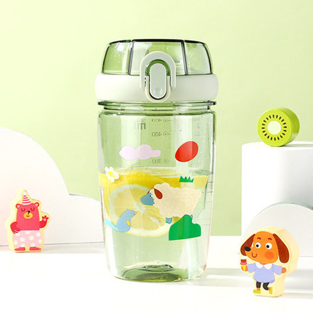2024 New Bpa Free 650Ml Botella De Agua Ninos Cartoon Kid Drink Water Bottle With Straw