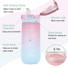 20oz/600ml Daily Water Bottle With Soft Straw,Reusable Plastic BPA Free Leakproof Water Jug