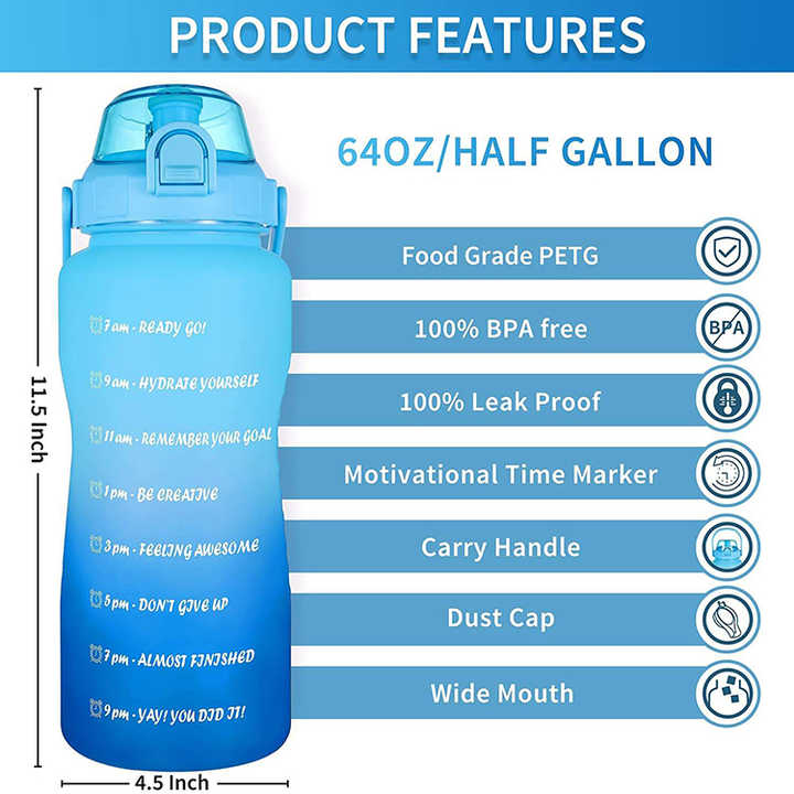 Gym Cute Water Bottle With Custom Logo for Kids Sports Bottles