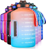 128 oz Water Bottles Gym Jug BPA Free Custom Logo Plastic Motivational One Gallon/1 Gallon Water Bottles with Handle