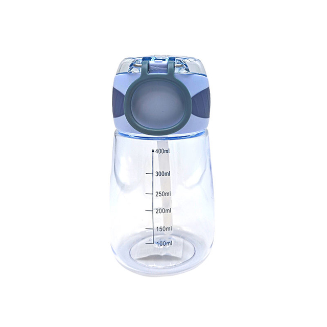 Wholesale Custom Logo Cute Small Children Kids Portable Plastic Drink Water Bottle Straw 400Ml