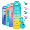 Fitness Tritan Bpa Free Plastic Custom LOGO Labeled Motivational Drinking Gym Sport 1L Water Bottle for Sport with Time Marker