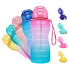 2 Litre/1 Gallon Plastic Large Capacity Portable Tritan Portable Sport Popular Custom logo Gym Water Bottle for Gym