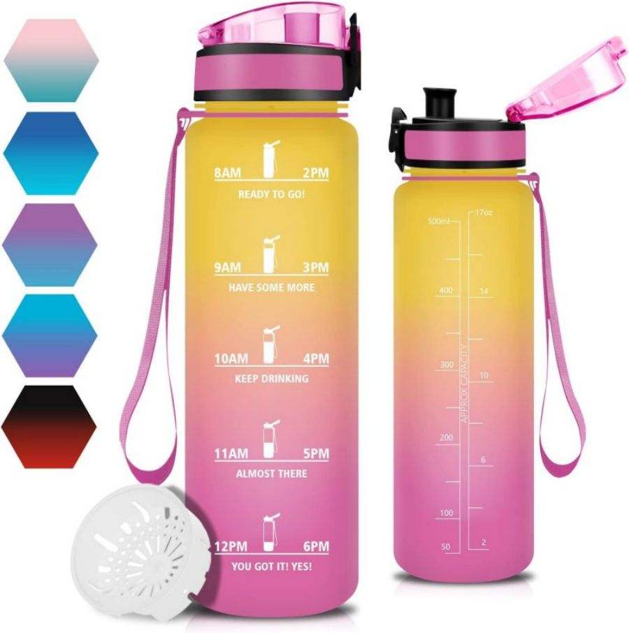 Frosted Plastic Water Cup Outdoor Bicycle Riding Kettle Sports Fitness Space Cup Mountaineering Water Bottle