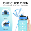 32 OZ Motivational Fashion Water Bottle With Time Marker to Drink BPA Free Frosted Plastic Water Bottles
