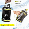 Tritan BPA-Free Water Jug 2.2L Motivational Plastic Gallon Water Bottle With Straw for Fitness Gym Sports
