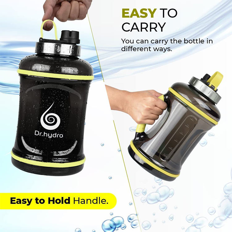 Tritan BPA-Free Water Jug 2.2L Motivational Plastic Gallon Water Bottle With Straw for Fitness Gym Sports