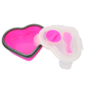 Silicone Bento Container BPA Free Food Storage Organizer Leakproof Heart Shape Lunch Box With Fork and Spoon