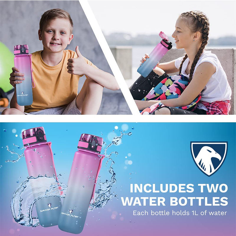 Wholesale 32oz 1L Eco Friendly Large Bpa Free Fitness Gym Sport Motivational Water Bottle with Time Marker