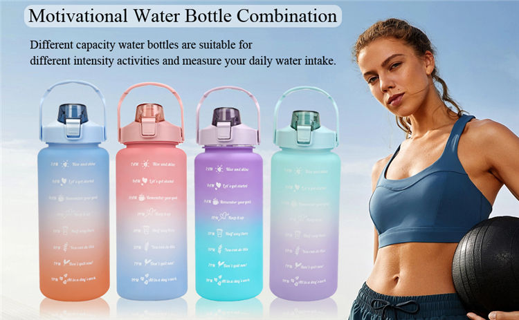 64Oz Gym Water Bottle With Cellphone Phone Holder Lid