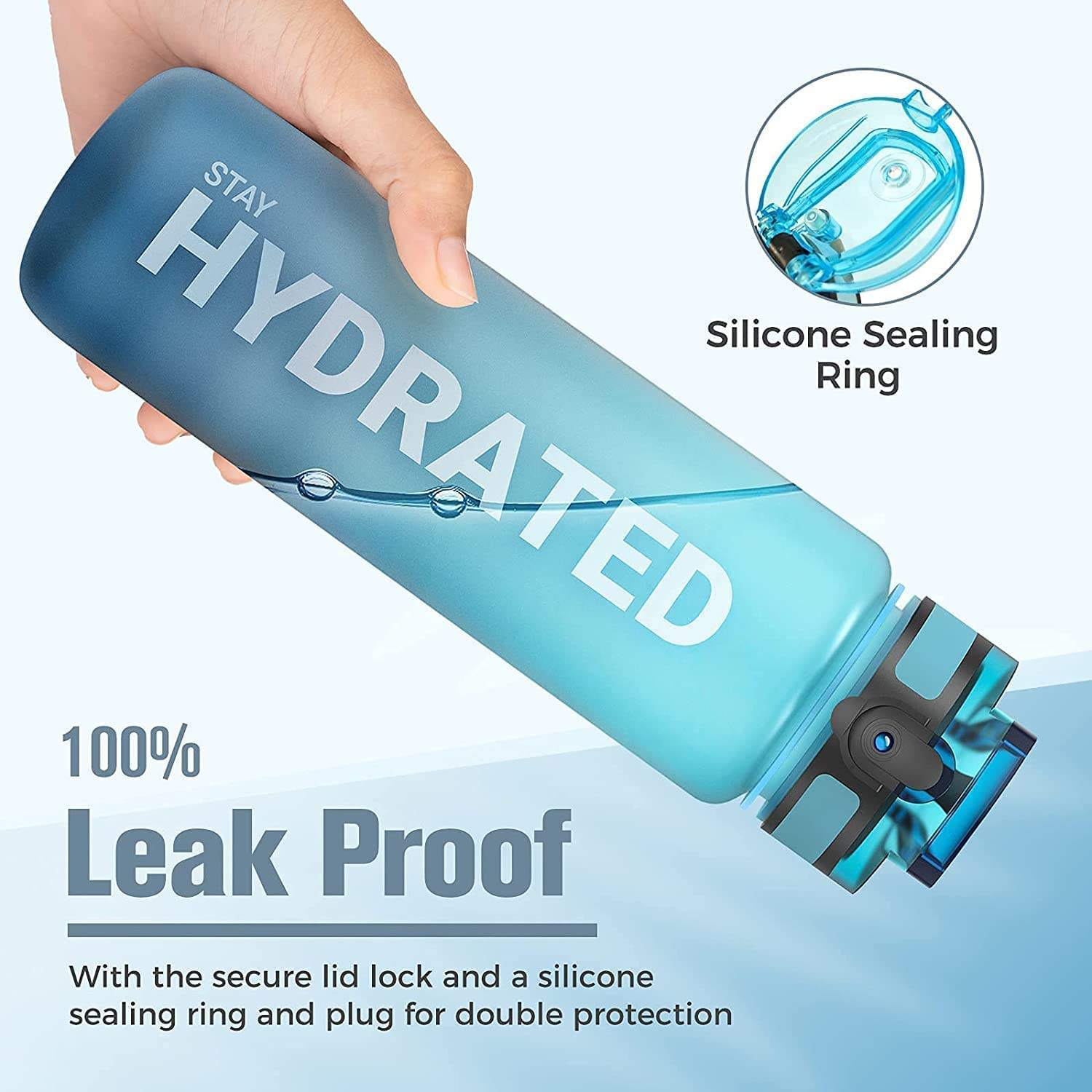 Eco-friendly 100% BPA Free Colorful Tritan Water Bottle Nice Quality 32oz Sport Water Bottle with Hand Rope