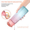1L Fitness Tritan Sk Bpa Free Plastic Protein Custom logo Motivational Water Bottle for Sport