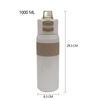 Custom Logo BPA Free PC Tritan Plastic 32oz 1L Motivational Leak Proof Gym Fitness Sports Water Bottle with Times to Drink