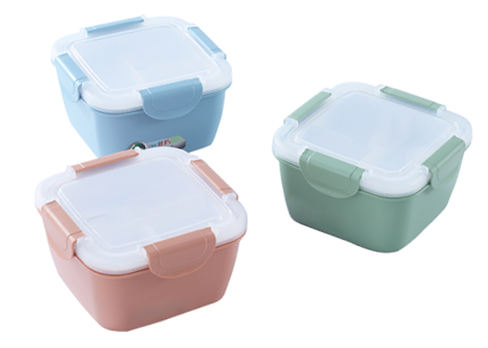 2024 Hot Seller Cute Back to School Food Container Plastic Storage Box Kids Bento Lunch Box With Dividers Kitchen and Home