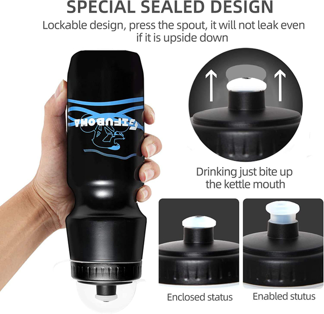 Factory 750ML LDPE Sport Water Bottle Plastic Bicycle Bike Water Bottle for Cycling Sports