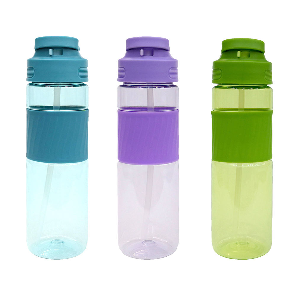 700 ml Outdoor Travel Sports Fitness Portable Anti-Fall Anti-Side Leakage Practical Plastic Cup With Straw