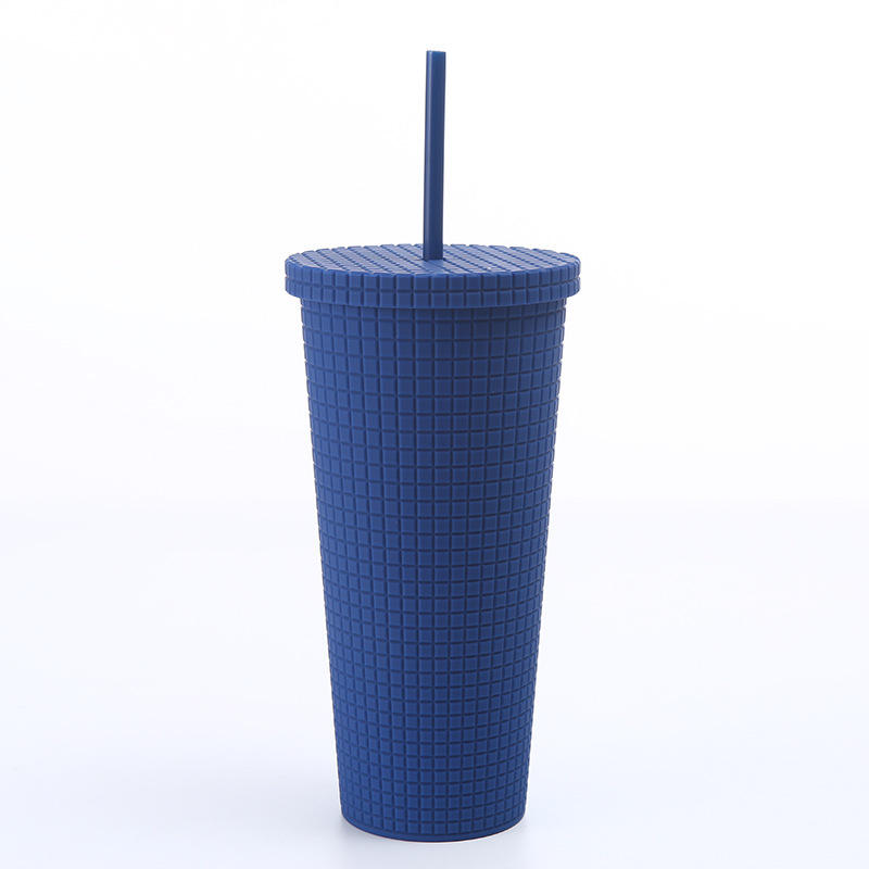 700ml High Appearance Level Color Wholesale Custom Portable Party Practical Plastic Water Cup With Straw