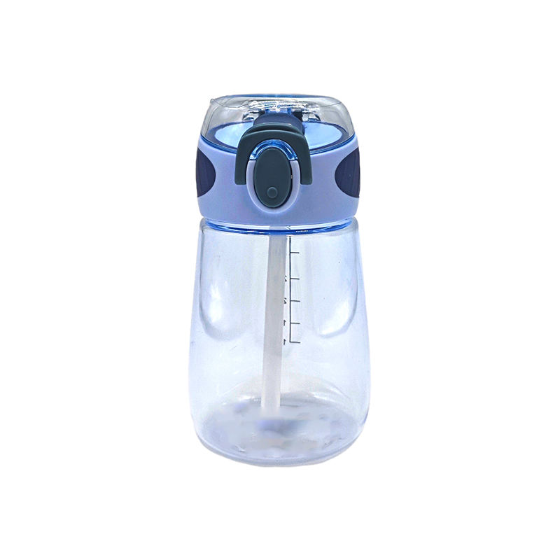 400Ml Custom Logo Wide Mouth Small Transparent Portable Kid Water Bottle With Straw Handle