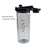 2024 New 1000Ml Big Capacity Leakproof Portable Clear Transparent Plastic Water Bottle With Straw Lid