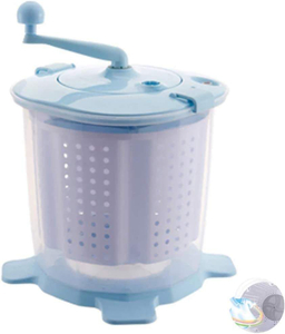 Manual Washing Machine Portable Hand Cranked Manual Clothes Non-Electric Washing Machine and Spin Dryer, Counter Top Washer/Dry