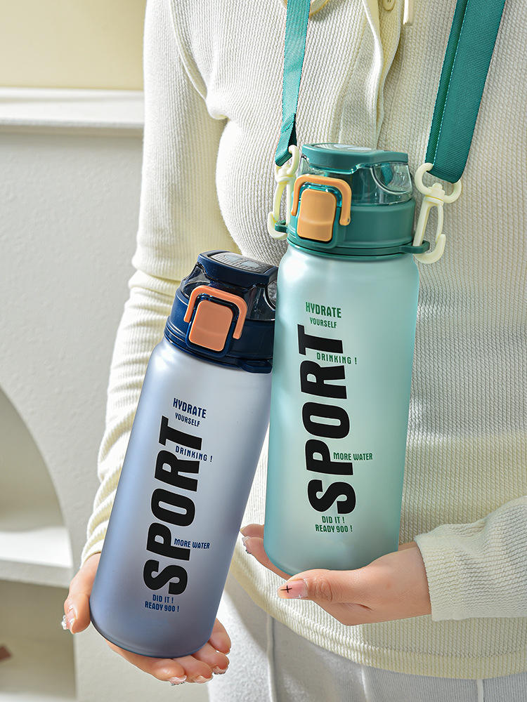 700ML Plastic Outdoor Gym Frosted Tritan Sports Water Bottle With One-Button Flip Lid and Tea Refuser