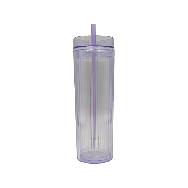 Wholesale 450Ml Custom Logo Transparent Clear Travel Reusable Coffee Plastic Tumbler Cups With Straw